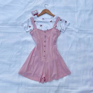 Forever21 Baby Pink Jumpsuit Romper