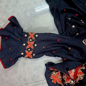 Embroidered Flared Kurta