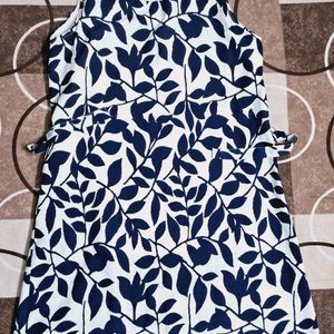 ZARA LEAF PRINTED MINI DRESS