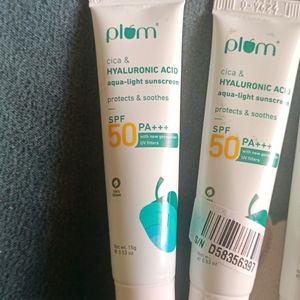 Plum Cica& Hyaluronic Acid Aqua Light Sunscreen