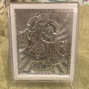 Radha Kishan Acrelic Frame Pure Silver