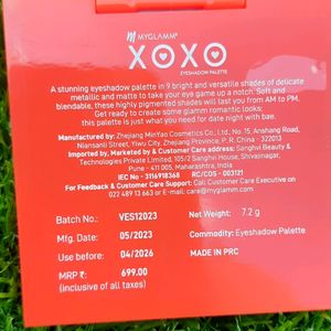 MYGLAMM XOXO EYESHADOW PALETTE