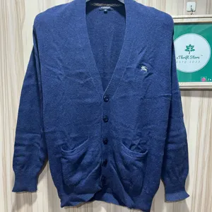 Burberry London Navy Blue Cardigan