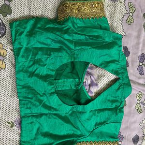 2 Shaded Saree Green