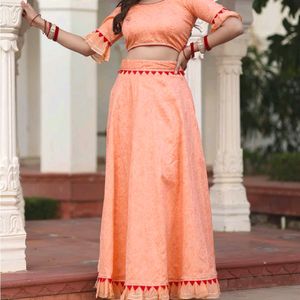 Aaheli Darshikha Peach Lehenga Coverup XXL