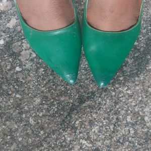 Green High Heel Pumps