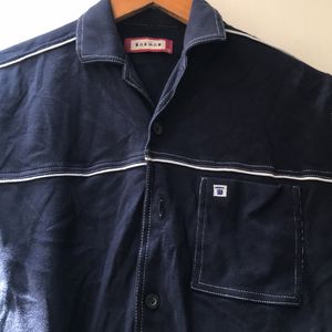 Navy Blue White Line Shirt