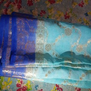 Sky Blue Silk Saree💙