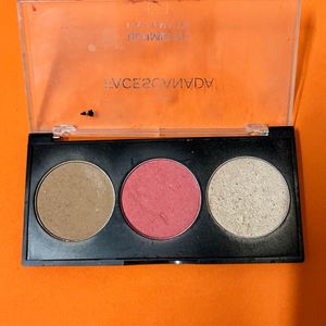 3 In 1 Contour Palette With Compact Powder