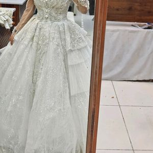 Western Wedding Gown, Korean Gown, white Gown,