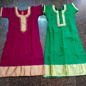 Pink Green Dress. Now Selling  For ₹800