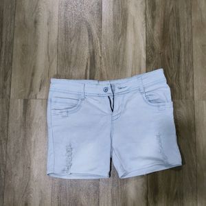 Denim Ripped Shorts