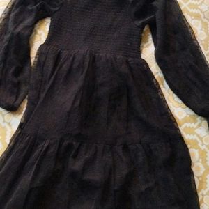 BLACK MIDI DRESS