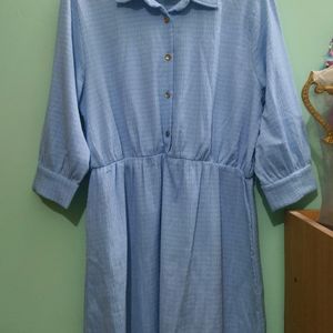 New Fashionable Light Blue Shirt Empire Top