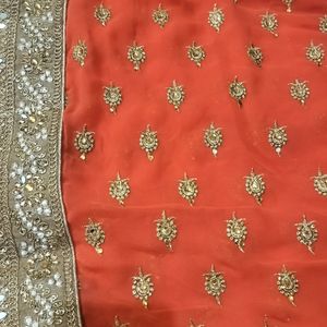 Party Wear Saree With Heavy Work