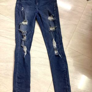 H&M denim ripped jeans