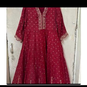 Maroon Anarkali