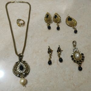 Combo Women's Necklace With Free Pendants Earr