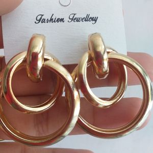 Combo Golden Trendy Earrings 3 diff Designs Are Their