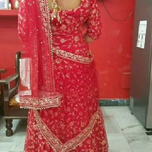 Have Red Lehnga With Stone Work An Bridal Dupatta