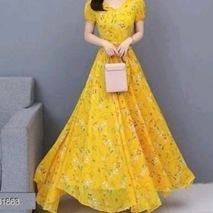 Yellow 🟡 Gown 🟡♥️♥️ For Haldi Ceremony ♥️ It's T