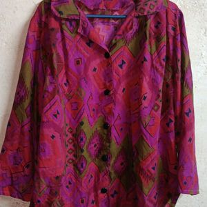 Oversized Fashion Shirt Top Multicolour