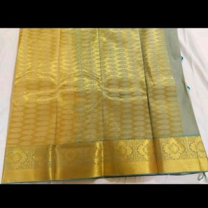 New Pattu Saree With Aari Work Blouse Unused