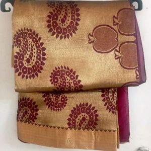 Kanchi Silk Saree With Stitched Blouse