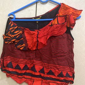 Orange Global Desi Crop Top Brand New