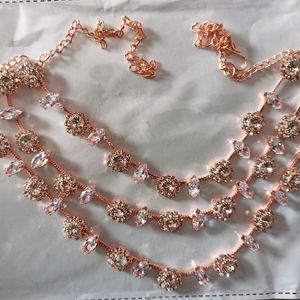 3 Layer Rose Gold Jewellery Set