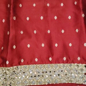 Patiyala Slwar Kurta With Duptta .. Maroon &cream