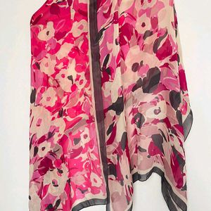 Valentino pink floral silk scraf