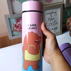 We Bare Bear LED Temperature Display Bottle