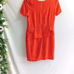 🎉50% OFF🎉Orange polysilk Damilira Dress