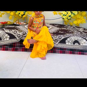 Baby Girl Yellow Sharara Dress