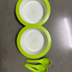 Serving Bowls Set of 2 with spoons