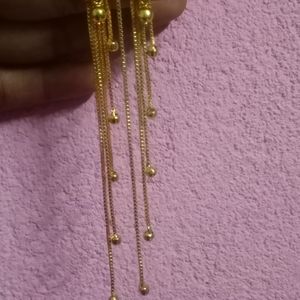 Gold Forming Long Earings