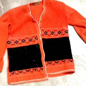 Orenge Woolen Sweter.