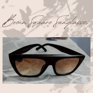 Brown Square Sunglasses