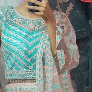 Women Heavy Mirror Work Lengha Choli "New"