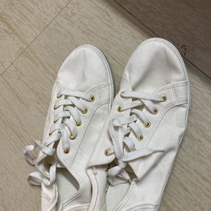 H&M White Canvas Shoes