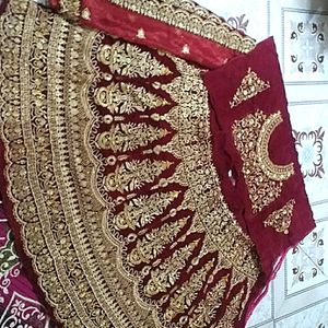 😍New Wedding Maroon Lehenga