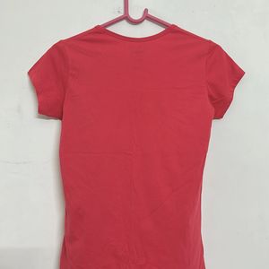 Women Tshirt (Carrot Colour)