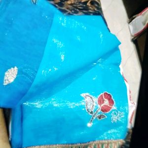 Shimmeey Net Saree With Blouse