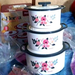 Florra Inner Steel Thermoware Casserole Pack Of 3