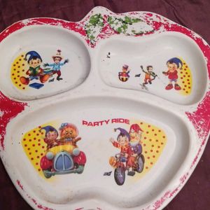 Noddy Party Ride Thick  Plastic Plate