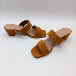 Mustard Yellow Vegan Leather Block Heels 2 Inches.