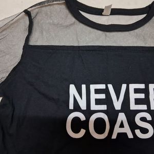 Fancy 'NEVER COAST' Casual Top