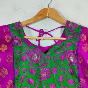 Pink And Green Kurti (Women's)