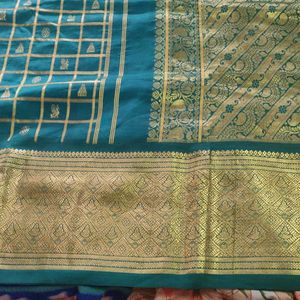 Sea green Silk Saree